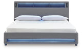 Verishaw Gray King Upholstered Bed from Ashley - Luna Furniture