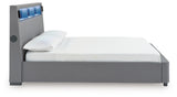 Verishaw Gray King Upholstered Bed from Ashley - Luna Furniture
