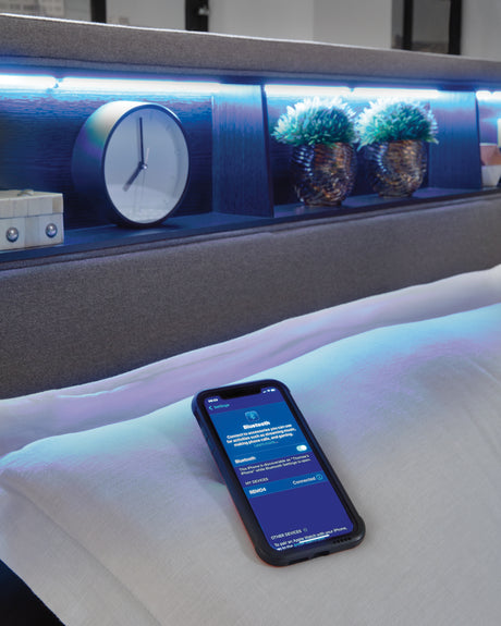 Verishaw Gray California King Upholstered Bed from Ashley - Luna Furniture