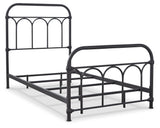 Nashburg Black Twin Metal Platform Bed from Ashley Furniture - Luna Furniture