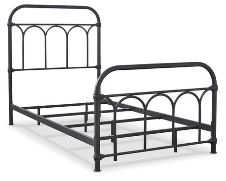 Nashburg Black Twin Metal Platform Bed from Ashley Furniture - Luna Furniture