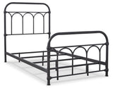 Nashburg Black Twin Metal Platform Bed from Ashley Furniture - Luna Furniture
