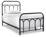 Nashburg Black Twin Metal Platform Bed from Ashley Furniture - Luna Furniture