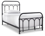 Nashburg Black Twin Metal Platform Bed from Ashley Furniture - Luna Furniture