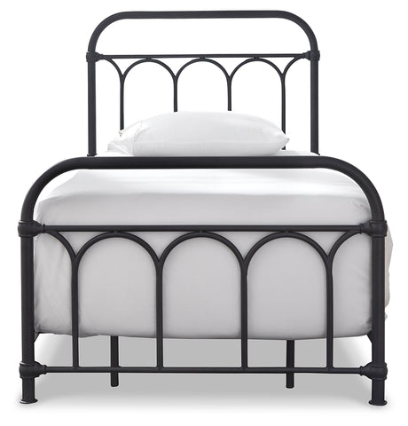 Nashburg Black Twin Metal Platform Bed from Ashley Furniture - Luna Furniture