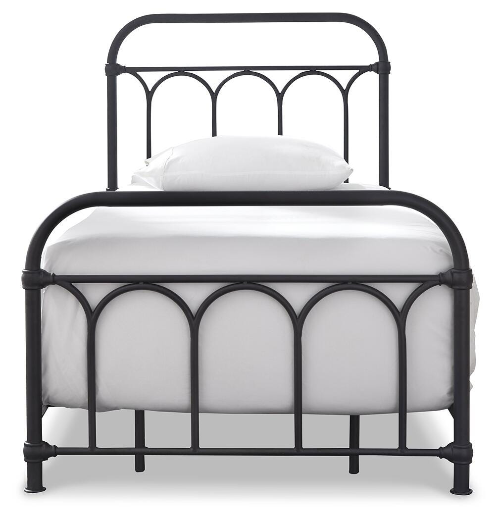Nashburg Black Twin Metal Platform Bed from Ashley Furniture - Luna Furniture