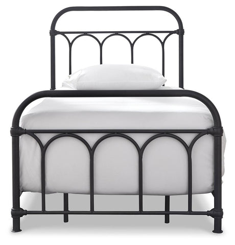 Nashburg Black Twin Metal Platform Bed from Ashley Furniture - Luna Furniture