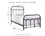 Nashburg Black Twin Metal Platform Bed from Ashley Furniture - Luna Furniture