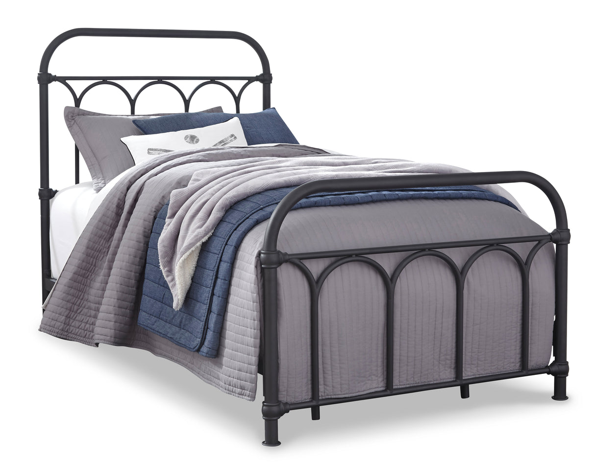 Nashburg Black Twin Metal Platform Bed from Ashley Furniture - Luna Furniture