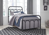 Nashburg Black Twin Metal Platform Bed from Ashley Furniture - Luna Furniture