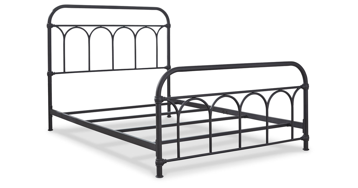 Nashburg Black Full Metal Platform Bed from Ashley Furniture - Luna Furniture