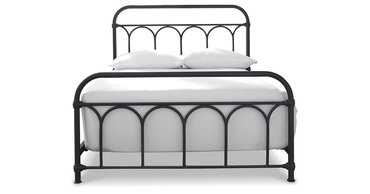 Nashburg Black Full Metal Platform Bed from Ashley Furniture - Luna Furniture