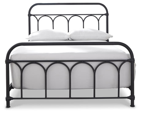 Nashburg Black Full Metal Platform Bed from Ashley Furniture - Luna Furniture