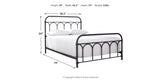 Nashburg Black Full Metal Platform Bed from Ashley Furniture - Luna Furniture