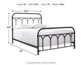 Nashburg Black Full Metal Platform Bed from Ashley Furniture - Luna Furniture