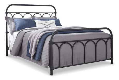 Nashburg Black Full Metal Platform Bed from Ashley - Luna Furniture