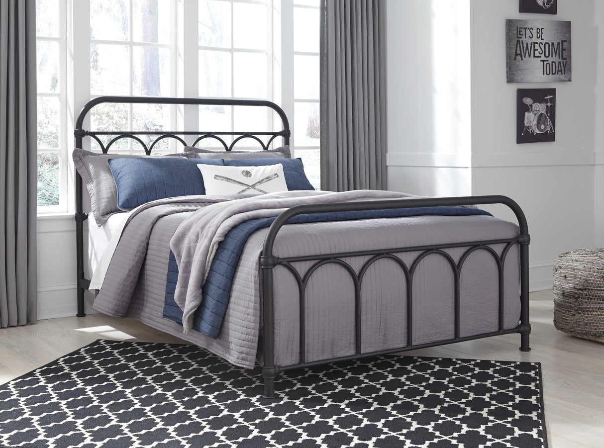 Nashburg Black Full Metal Platform Bed from Ashley Furniture - Luna Furniture
