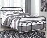 Nashburg Black Queen Metal Platform Bed from Ashley Furniture - Luna Furniture
