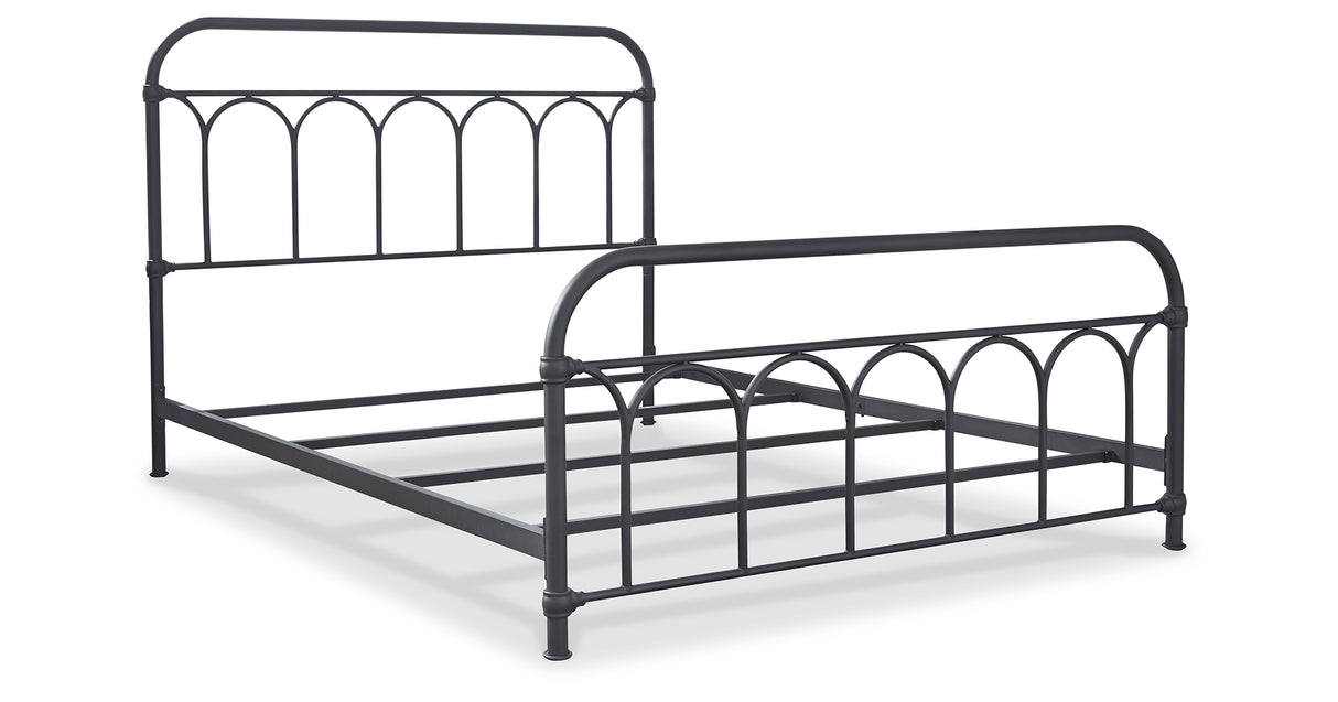 Nashburg Black Queen Metal Platform Bed from Ashley Furniture - Luna Furniture