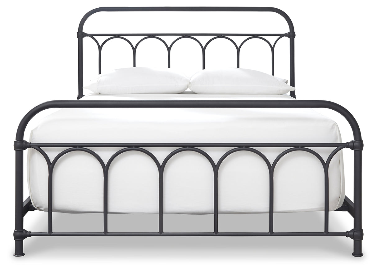 Nashburg Black Queen Metal Platform Bed from Ashley Furniture - Luna Furniture