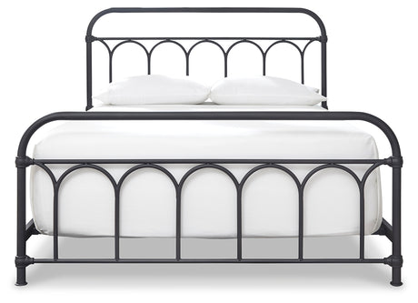 Nashburg Black Queen Metal Platform Bed from Ashley Furniture - Luna Furniture