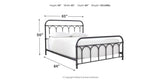 Nashburg Queen Metal Bed with Mattress in Black from Ashley Furniture - Luna Furniture