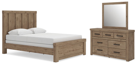 Oliandon Queen Panel Bed, Dresser and Mirror from Ashley Furniture - Luna Furniture
