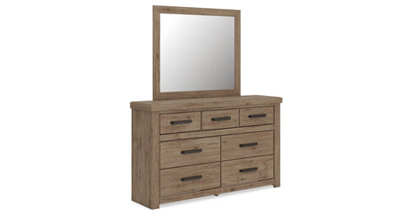 Oliandon Queen Panel Bed, Dresser and Mirror from Ashley Furniture - Luna Furniture