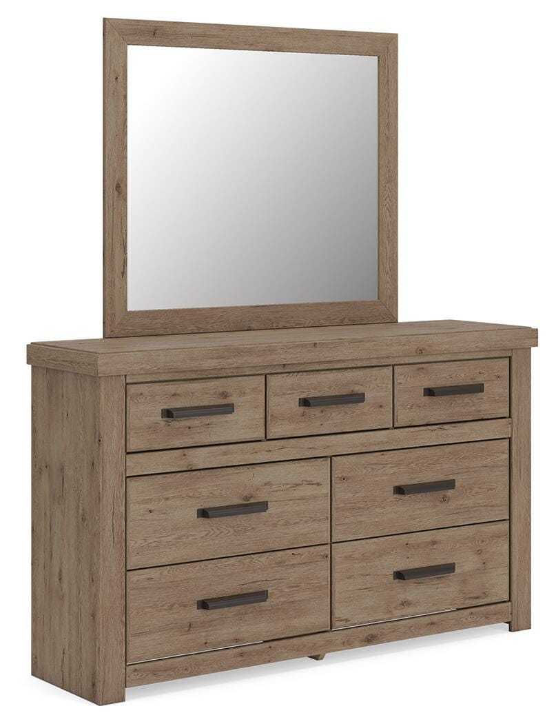 Oliandon Light Brown Panel Storage Bedroom Set