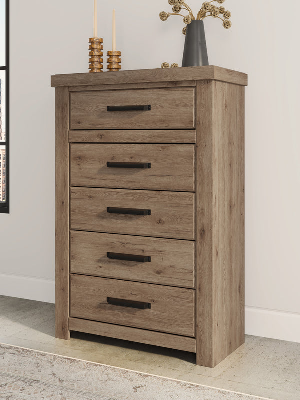 Oliandon Light Brown Chest of Drawers