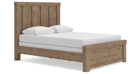 Oliandon Light Brown Queen Panel Bed from Ashley Furniture - Luna Furniture