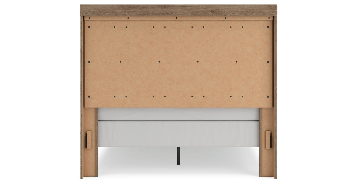Oliandon Light Brown Queen Panel Bed from Ashley Furniture - Luna Furniture