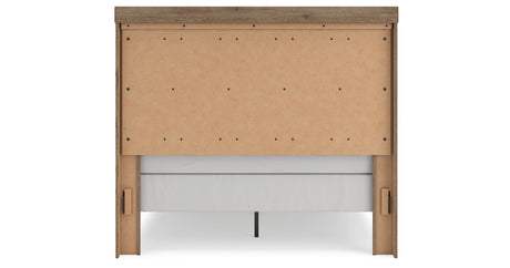 Oliandon Light Brown Queen Panel Bed from Ashley Furniture - Luna Furniture