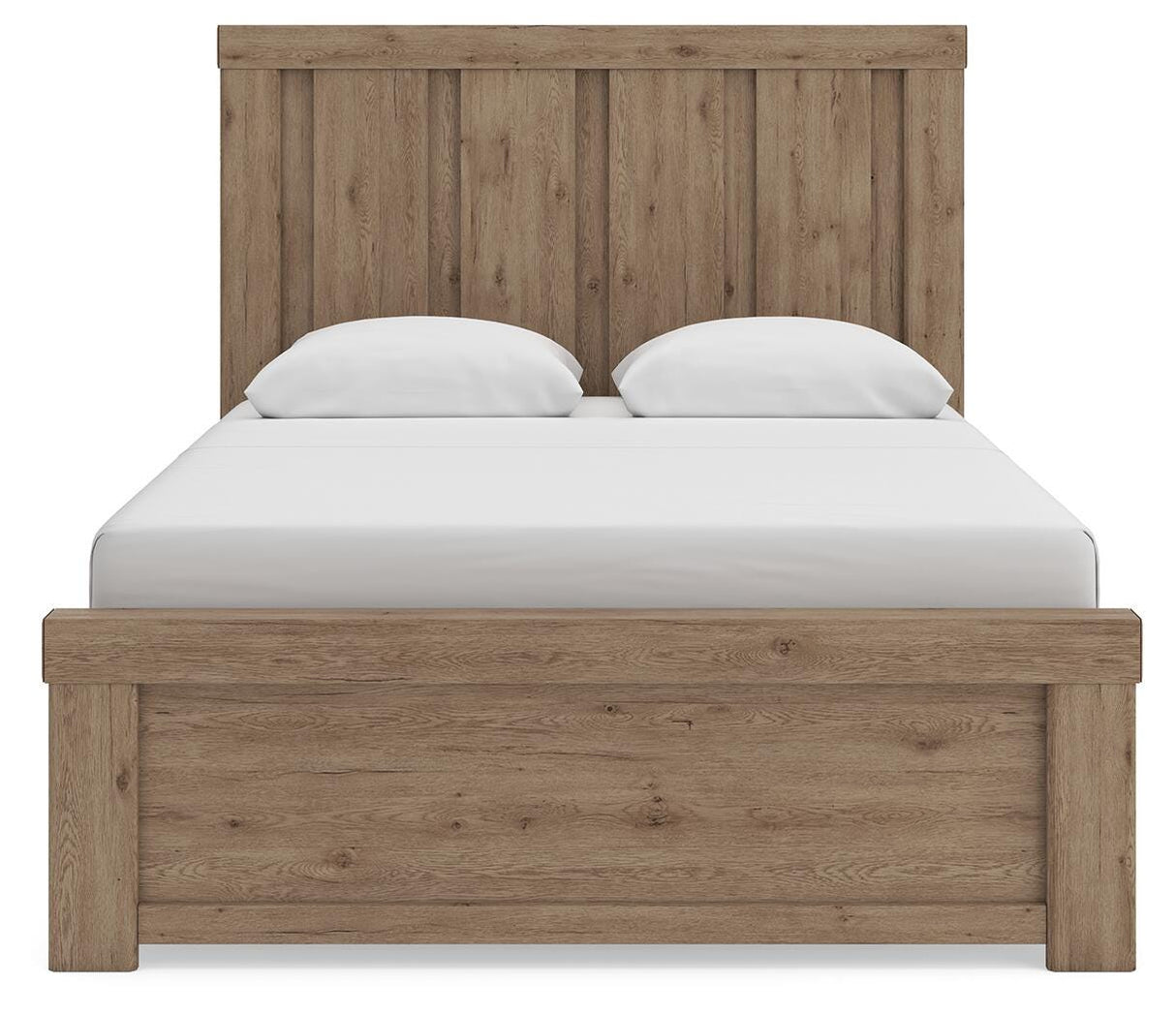 Oliandon Light Brown Queen Panel Bed from Ashley Furniture - Luna Furniture
