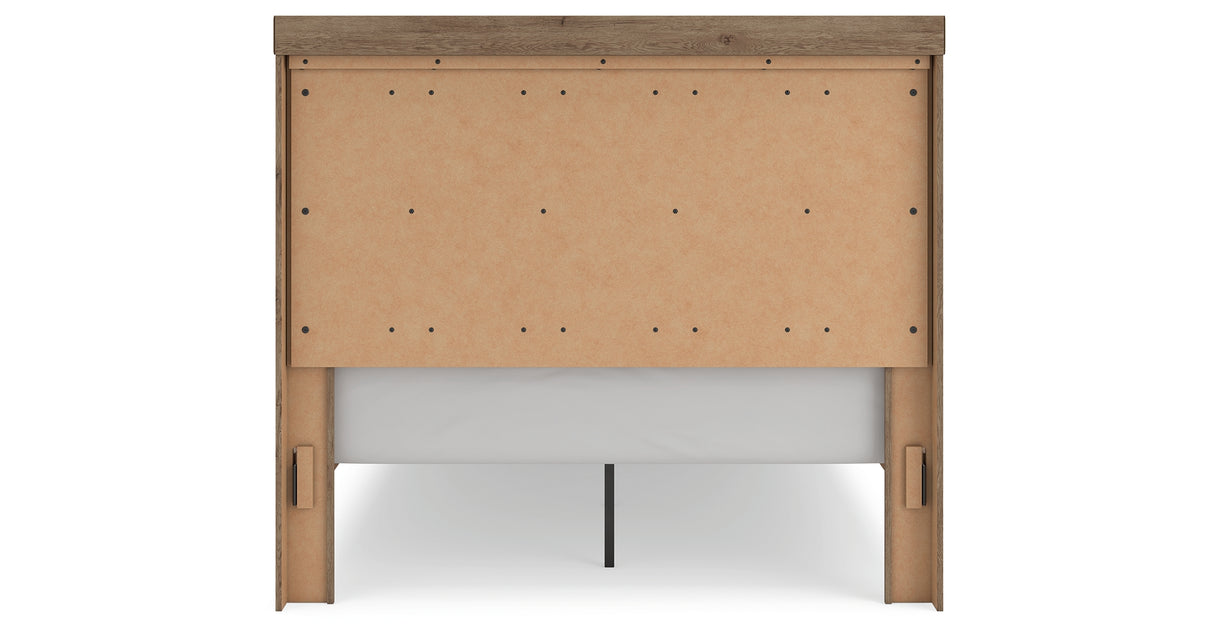 Oliandon Light Brown Queen Panel Storage Bed from Ashley Furniture - Luna Furniture
