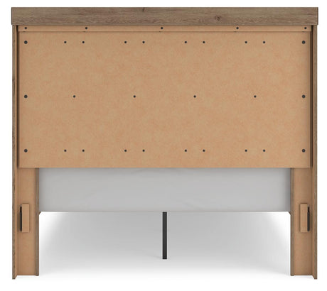 Oliandon Light Brown Queen Panel Storage Bed from Ashley Furniture - Luna Furniture