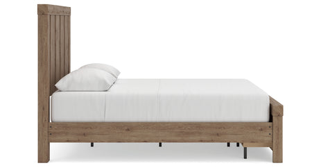 Oliandon Light Brown Queen Panel Storage Bed from Ashley Furniture - Luna Furniture