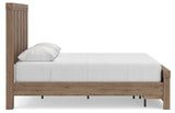 Oliandon Light Brown Queen Panel Storage Bed from Ashley Furniture - Luna Furniture
