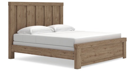 Oliandon Light Brown King Panel Bed from Ashley Furniture - Luna Furniture