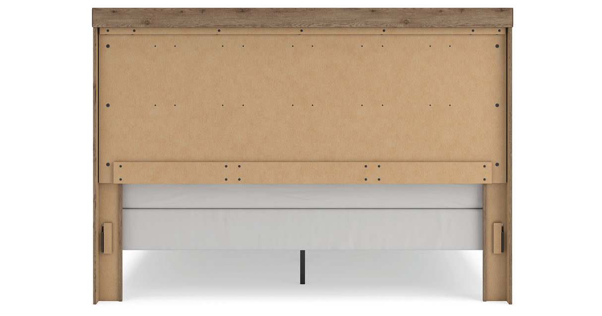 Oliandon Light Brown King Panel Bed from Ashley Furniture - Luna Furniture