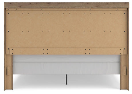 Oliandon Light Brown King Panel Bed from Ashley Furniture - Luna Furniture