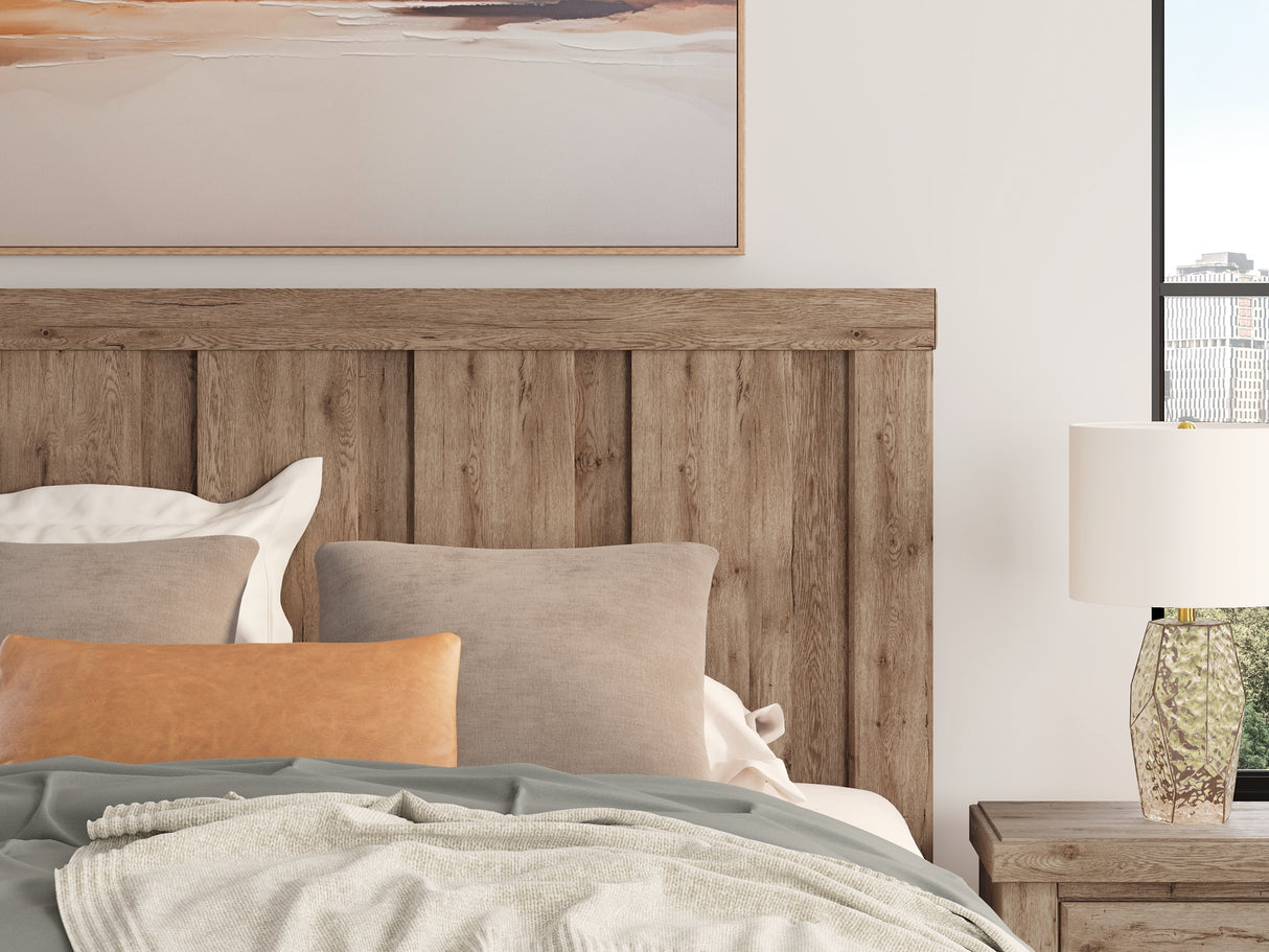 Oliandon Light Brown King Panel Bed from Ashley Furniture - Luna Furniture