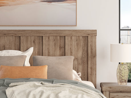 Oliandon Light Brown King Panel Bed from Ashley Furniture - Luna Furniture