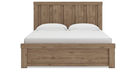 Oliandon Light Brown King Panel Bed from Ashley Furniture - Luna Furniture