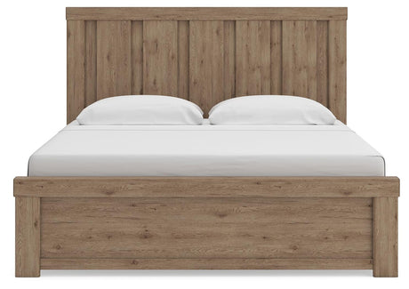 Oliandon Light Brown King Panel Bed from Ashley Furniture - Luna Furniture