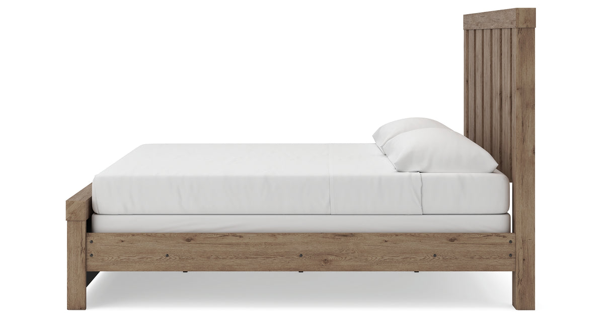 Oliandon Light Brown King Panel Bed from Ashley Furniture - Luna Furniture