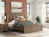 Oliandon Light Brown King Panel Bed from Ashley Furniture - Luna Furniture
