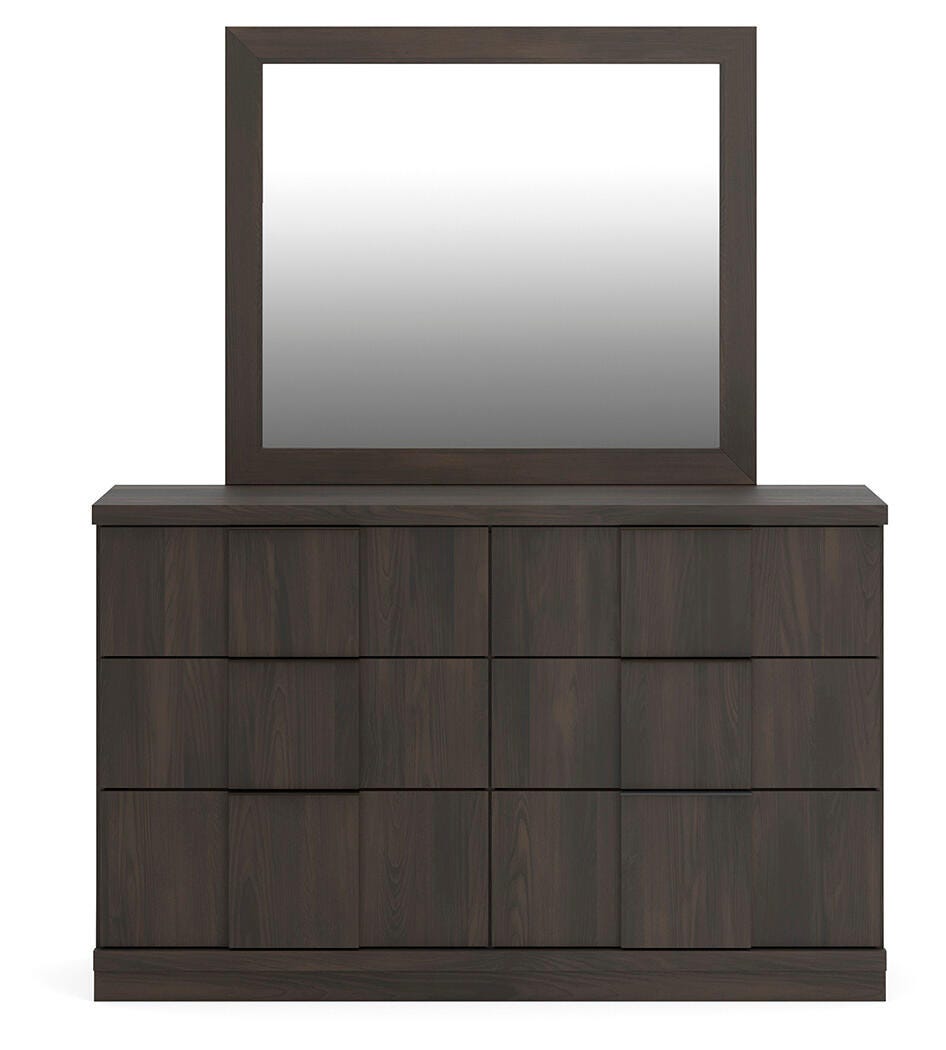 Shaehartin Dark Brown Dresser and Mirror from Ashley - Luna Furniture