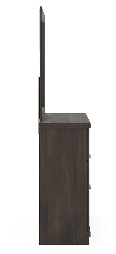 Shaehartin Dark Brown Dresser and Mirror from Ashley - Luna Furniture