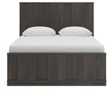 Shaehartin Dark Brown Queen Panel Platform Bed from Ashley - Luna Furniture